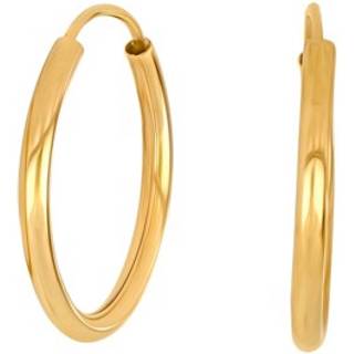 Siersbøl 8kt. guldcreoler oval 20x2mm