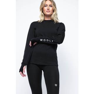 Woolf Merino Nibbi Performance Basislag - undertrøje - L - black