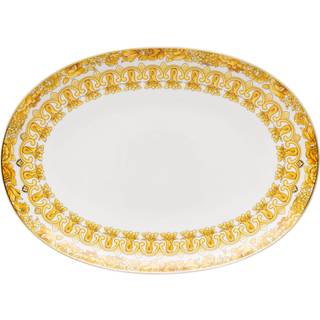 Versace Medusa Rhapsody Serveringsfad 33 Cm - Serveringsfad Porcelæn Gul - 19335-403670-12733