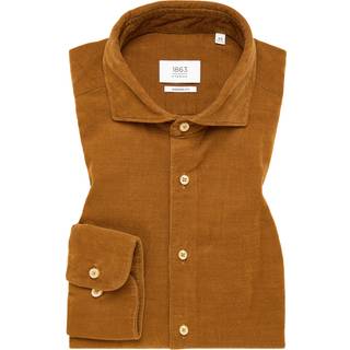 MODERN FIT Shirt in camel plain