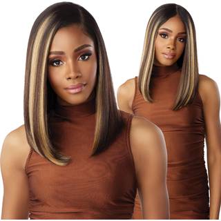 Sensationnel What Lace 13x6 Parykker - Shiyana 14 tommer menneskehår blandet blonderfrontal glueless syntetisk med naturlig densitet forudspillet