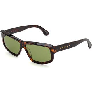 Marni Unisex Annapuma Circuit 3627 L3U Solbriller Acetat Havana Grøn Firkantet Normal