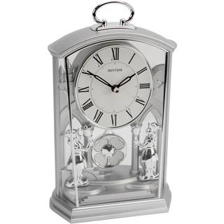 Rhythm Silver Tone Pendulum Mantel Clock - C1866