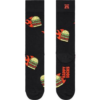 Happy socks 2-pak Flaming Burger Sock - Black pattern - Str 36/40 * Kampagne *