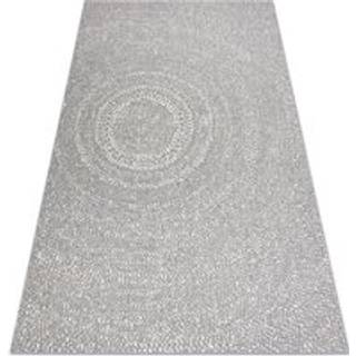 Sisaltæppe SISAL FLAT 48832637 Hjul, prikker grå / fløde 80x150 cm