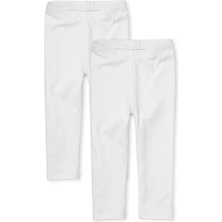 B?rnenes sted babypiger og sm?b?rn piger leggings hvid 2 pack 5t