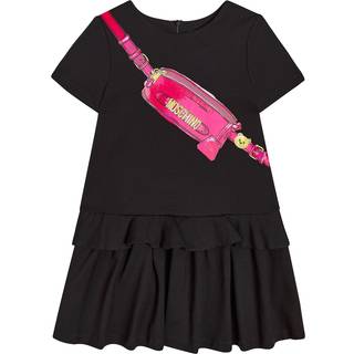 Moschino Kids Printed jersey dress - black - Y 4