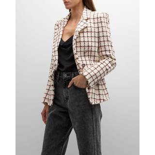 Veronica Beard Taja double-breasted cotton blend jacket - multicoloured - XL