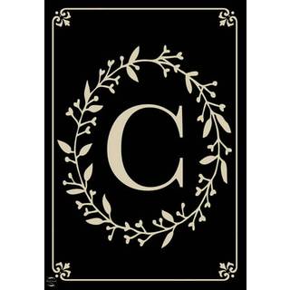 Briarwood Lane Classic Monogram Letter C Garden Flag Everyday 18 """" X 12.5 """"