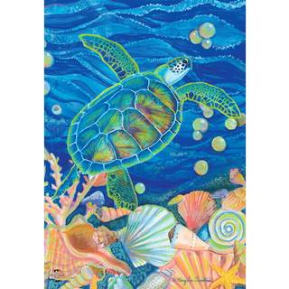 Sv?mning af havskildpadde sommerhave flag nautisk 12,5 """" x 18 """" Briarwood Lane