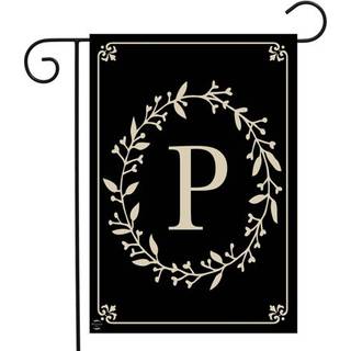 Briarwood Lane Classic Monogram Letter P Garden Flag Everyday 18 """" X 12.5 """"