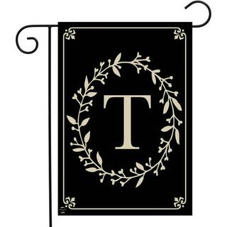 Briarwood Lane Classic Monogram Letter T Garden Flag Everyday 18 """" X 12.5 """"