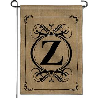 Anley Classic Monogram Letter Z Garden Flag Dobbeltsidet familie efternavn Initial Yard Flags - Personaliseret velkomsthjemindretning - Vejrbesta