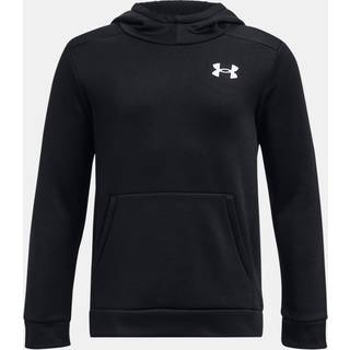 Sweatshirt med hætte Under UA Armour Fleece Graphic HD-BLK 1379801-001 Størrelse YSM