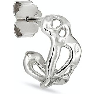 Small Space Hoop, Silver-Left