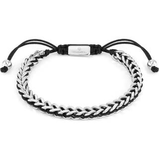 Nomination B-Yond Silver + Black Nautical Cord Bracelet - Adjustable