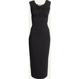 Proenza Schouler White Label Nina cotton-blend midi dress - black - XS
