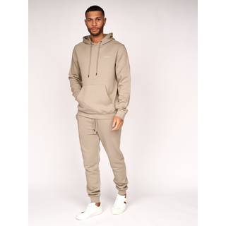Crosshatch Herre Chelmere Hoodie og Joggers Sæt Mørk Sten