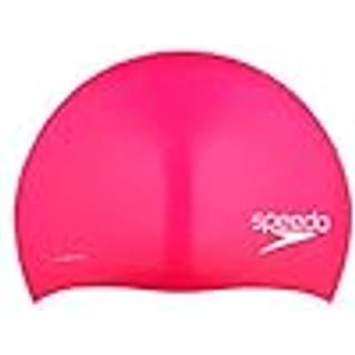 Speedo Unisex-Adult Swim Cap Silicone Langt h?r Pink