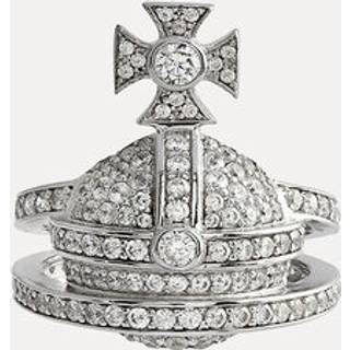 Vivienne Westwood Sterling Silver Crystal Orb Ring - 50