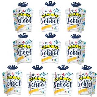 Stor prik af lykke tilbage til skolen - borddekorationer - f?rste dag i skoleklasselokalet og flare midtpunkt - 10 t?ller