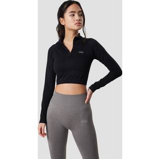 Define Cropped 1/4 Zip Black