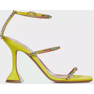 Amina Muaddi Gilda 95 embellished PVC sandals - yellow - EU 36