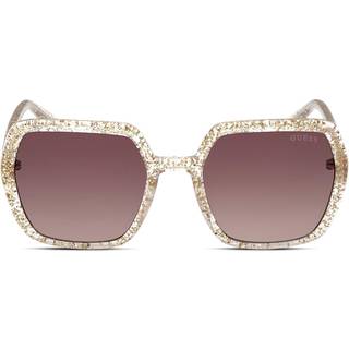 Guess Unisex GU9241 27F Solbriller Injiceret Transparent Brun Firkantet Normal