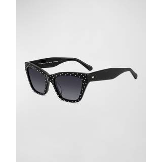 Kate Spade Fay/G/S/Strass Asian Fit 807/9O 54 Solbriller Kvinder Black - Diamond Black - 54mm