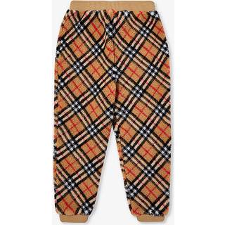 Burberry Kids Burberry Check fleece sweatpants - beige - Y 8