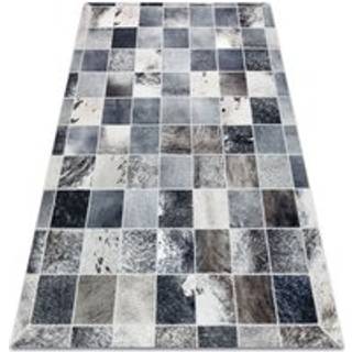 Tæppe PATCHWORK 21716 grå - Kohud 160x230 cm