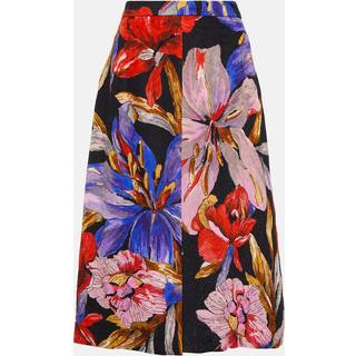 Dries Van Noten Floral midi skirt - black - S