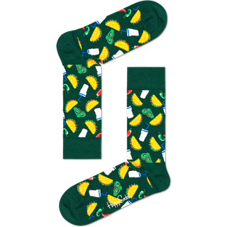 Happy Socks Taco To Go Sock - Green Pattern - Str 41/46