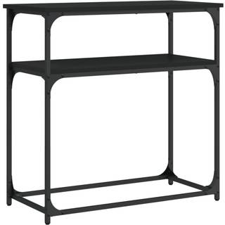 konsolbord 75x35,5x75 cm konstrueret træ sort