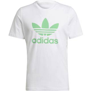 Adicolor Classics Trefoil T-shirt - White / Semi Screaming Green - L