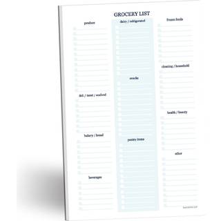 Kahootie co k?bmandsliste notepad- organiseret liste til hurtig og nem shopping ved altid hvad der er til middag 8,5 x 5,5 i st?rrelse 50 sider