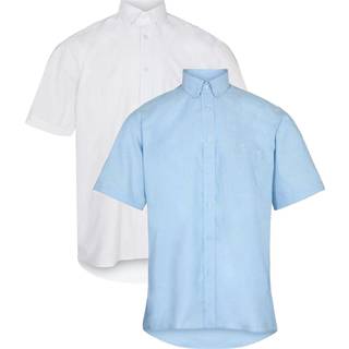 Angli 24 6901 20 Oxford Buttondown S/S CLASSIC Lyseblå 51-52