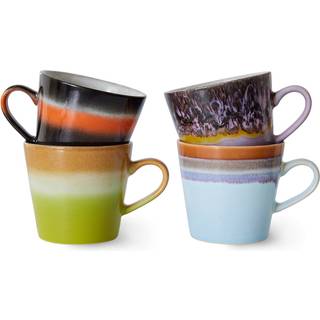 HKliving 70's cappuccinokrus 4-pak Solid