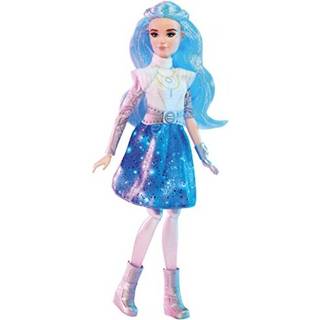 Disney Zombier 3 Sangende Addison Lysende mode-dukke, 12-tommers posérbar, med blå/hvid kjole, sølvfarvede støvler og Luma Lens-armbånd