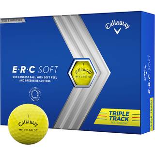 Callaway ERC Soft Triple Track 23 golfbolde - pakke med 12 stk., gul