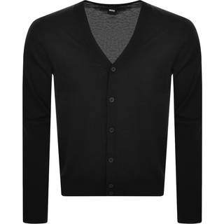 Cardigan i ny uld med V-hals