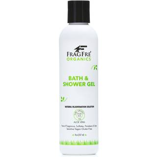 Fragfre Organic Shower Gel 8 Oz - Duftfrit sulfat Gratis parabener Gratis - For normale og tørfølsomme skind - Glutenfri vegansk grusomhed Fre