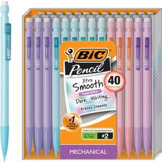 Bic Xtra-glat pastelmekaniske blyanter med viskel?der med mellemstore punkt (0,7 mm) 40-t?llerpakke Mekaniske mekaniske blyanter til skole eller