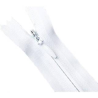 25 stk. Nylon usynlige lynlåse til kjoler nederdele puder Syfartøjer (16 tommer hvid)