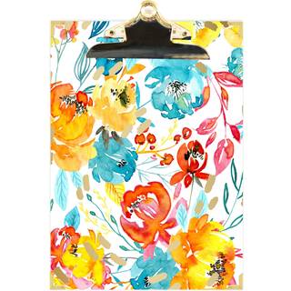 Bloom Daily Planners Letter Size Clipboard - Standard 9 Bred X 12,5 Tall Cute Floral Clip Board for Office School - Glade Blooms