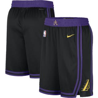 Los Angeles Lakers City Edition 2023/24-Nike Dri-FIT NBA Swingman-shorts til mænd - sort