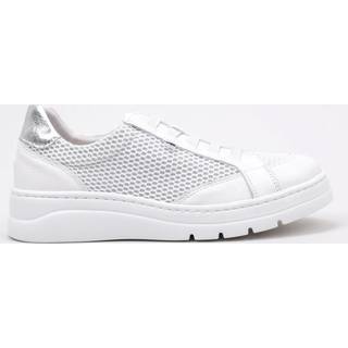 Fluchostil kvinder. F1668 Pompas grå hjemmesko (40), Hvid, Stof, 3-5 cm, Blonder, Casual