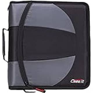 Case -it the dobbelt 2 -i -1 lynlås -bindemiddel - to 1,5 tommer D -ringe - inkluderer blyantpose - flere lommer - 600 arkkapacitet - leveres med