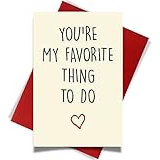 Cheerin Valentines Day Cards til ham og hende - Sjovt sjove lykønskningskort med konvolut - jubilæum til stede for mand kone kæreste kæreste