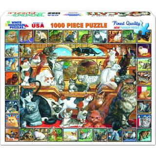 White Mountain Puzzles World of Cats - 1000 Piece Jigsaw Puzzle